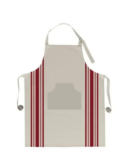 Tablier de cuisine rayé à personnaliser par broderie